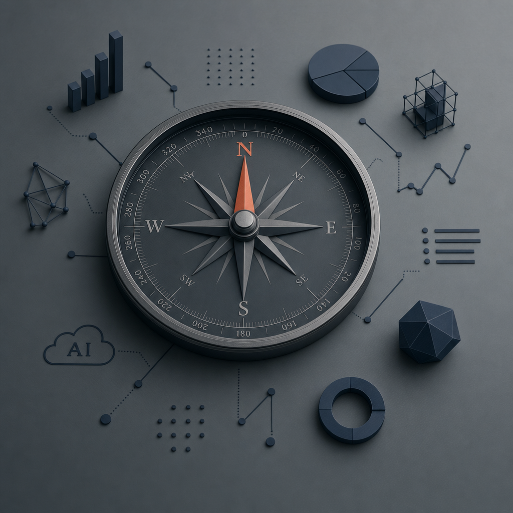 Investing heavily in AI won’t guarantee success. Here’s the critical question C-suite leaders must answer. — illustration for an article by Serge Billiouw, AI Consultant